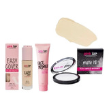 Maquillaje Easy Cover + Polvo Matificante + Primer Pink Up