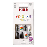 Kiss Uñas Postizas Pride Voguish Fantasy- Peekaboo Color Multicolor Rayado