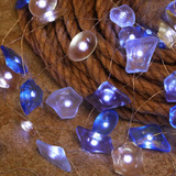 Wsgift Sea Glass String Lights, Beach Theme Decorative Light