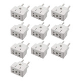 Plug Adaptador De Tomada 10a 20a Bob 3pinos 2pinos - 10 Unid