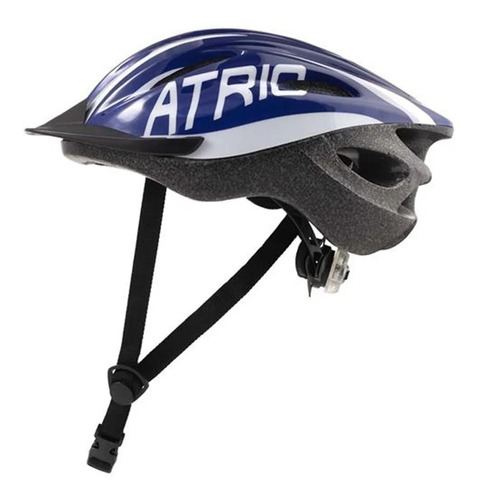 Capacete Ciclista Mtb C/ Led Atrio Unissex Azul /branco Bike