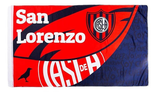 Bandera Futbol San Lorenzo Licencia Oficial Estampa Blanca