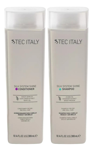 Kit Shampoo Acondicionador Tec Italy Silk System Shine 300ml