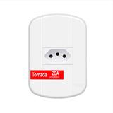 Tomada Fame 20 Amperes Linha Blanc Mais 2p+t 20a/250v Cor Branco