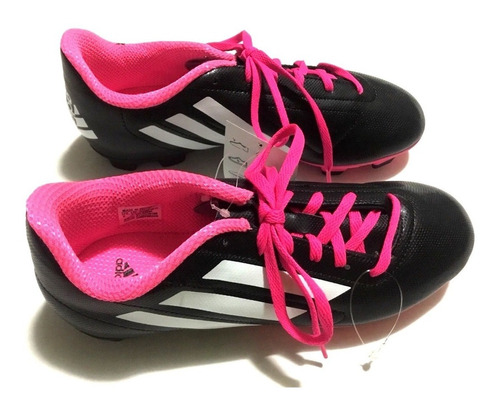 Tachones Futbol Negros Con Rosa 