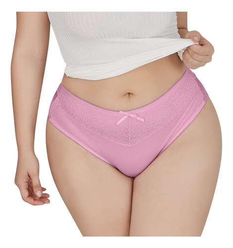 L Bragas Para Mujer Talla Grande Ab361, Cintura Alta, Encaje