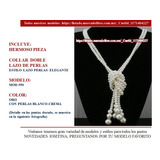 Set 950) Joyería Conjunto 2 Collares Largos Y Aretes /perlas