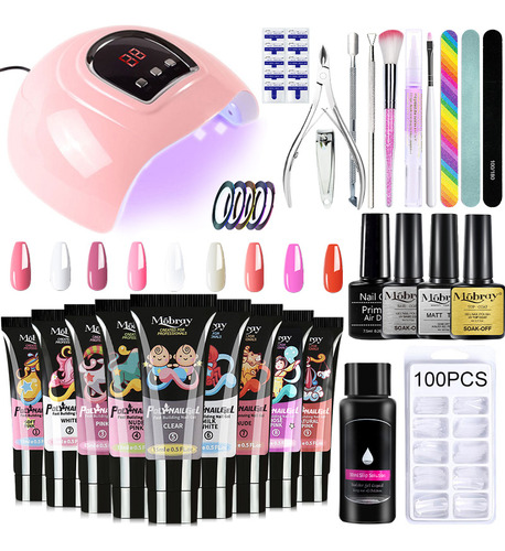 Kit De Uñas Mobray, Lámpara Led Uv, Extensión De Uñas, Gel C