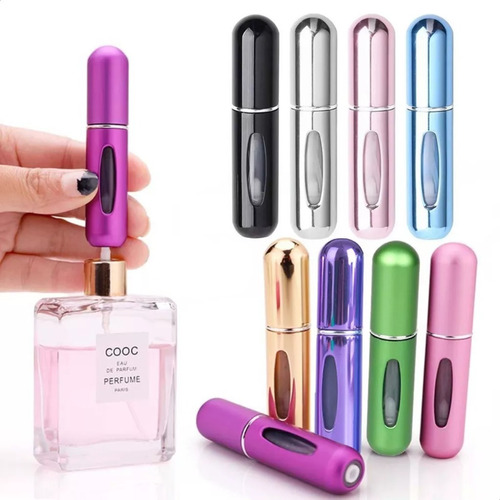 Mini Atomizador Para Perfume Recargable Capsula Viaje Full