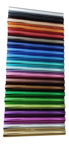 Foil Textil - Telas Colores Metalizados 32cm X 30mt