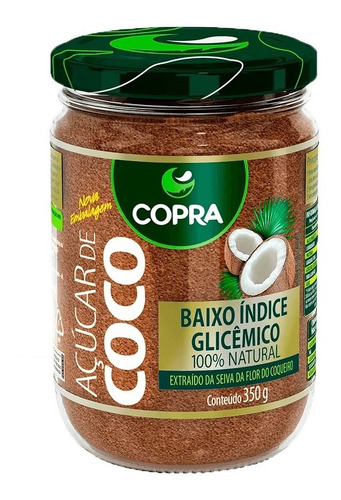 Açúcar De Coco Copra 350g - 100% Puro Natural
