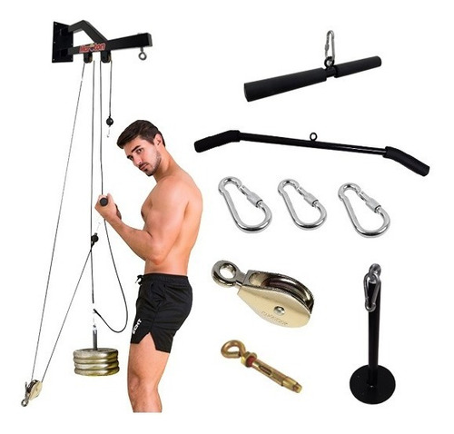 Kit Maquina Gimnasio 'profesional' Pesa Polea Bicep,tric