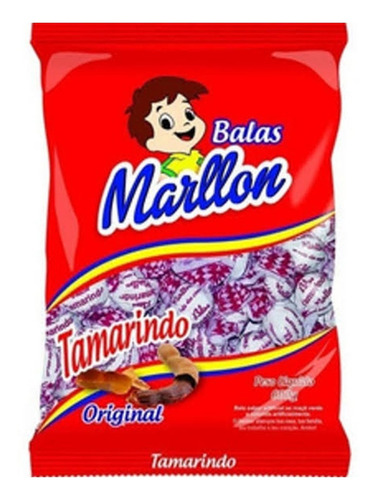 Pacote De Bala Dura Sabor Tamarindo - 600g - Marllon