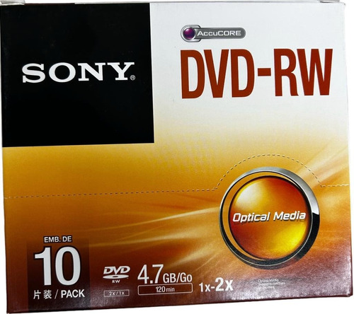 Sony Dvd-rw  Regrabable  10 Discos
