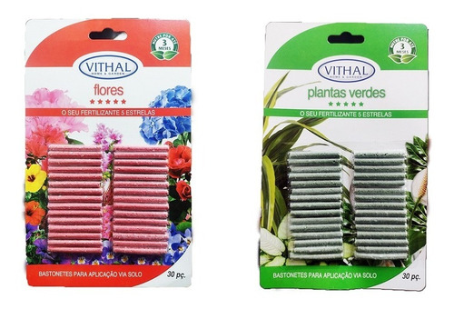 Fertilizante Para Plantas Verdes E Flores Bastonetes Vithal 