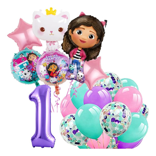 Pack De 17 Globos La Casa De Las Muñecas De Gabby