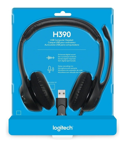 Audífonos / Diadema Con Micrófono Logitech Usb Headset H390
