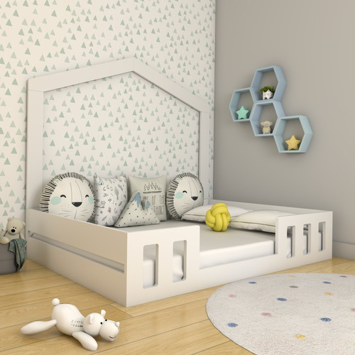 Cama Casal Infantil Com Casinha Montessori Play Timber