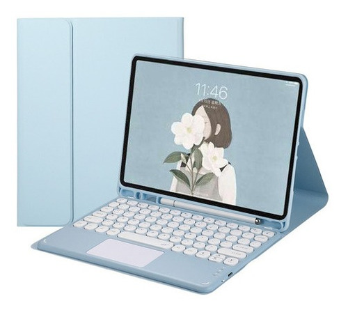 Capa Com Teclado Touchpad Bluetooth Para iPad 9 10.2 