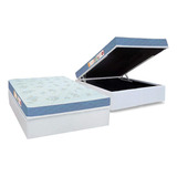 Cama Box Baú Casal: Colchão Espuma Castor D45 Sleep Max Dup