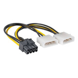 Cable Doble Molex 4 Pines A 8 Pines Pci-e