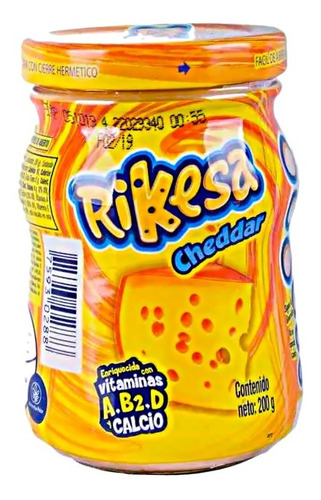 Queso Rikesa Cheddar 200g Aderezo Polar Salsa Venezuela Arep