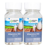 2x Vitamina D3 120 Capsulas 800 Ui Natural Farm