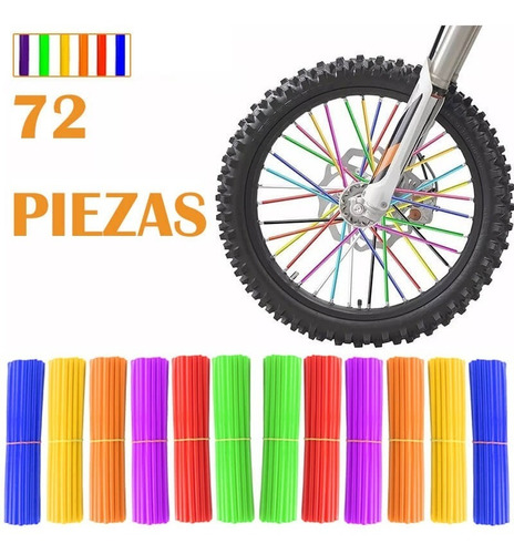 Bicicleta De Motocross Popotes Cubre Rayos De 24 Cm Y 72 Uni