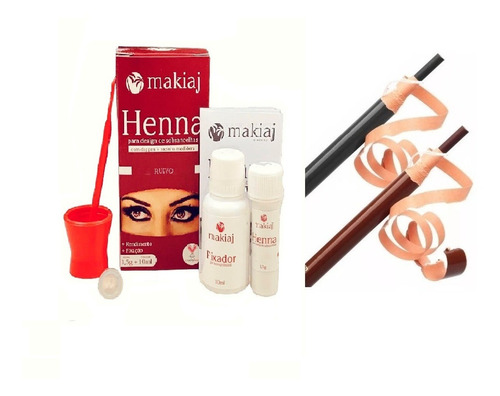 Makiaj Henna Sobrancelha Natural + 1 Lapis Dermatografico 