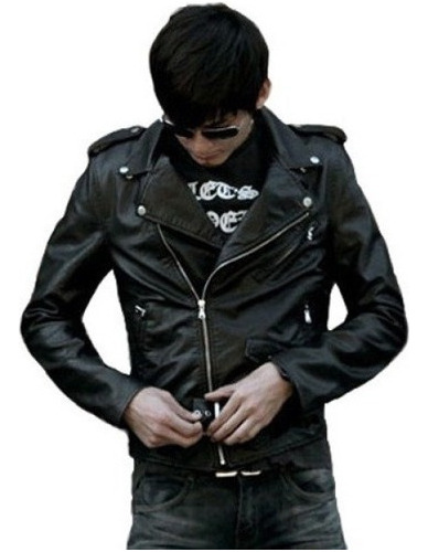 Chaqueta Rocker Slim Fit Negra, Estilo My Biker