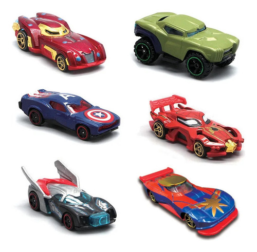 Carro Avengers Superheroes Comics Coleccion X 4 Unidades