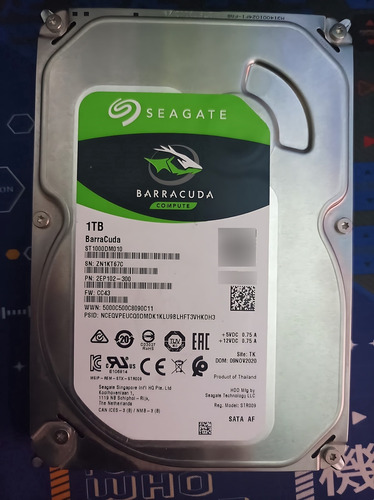 Disco Duro Hdd Usado Seagate Barracuda 1 Tb