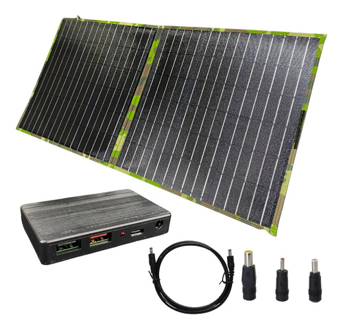 Panel Solar 100w Usb Dc Policristalino Portatil 2 Paneles