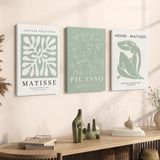 Set X3 Cuadros Decorativos 30x45 - Matisse 06 - Canvas