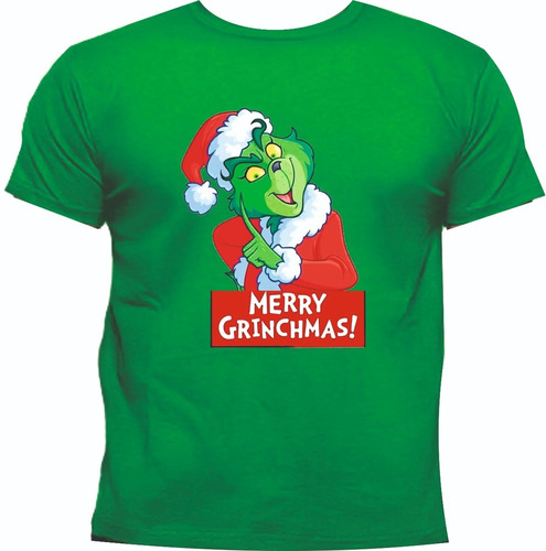 Camisetas Navideñas The Grinch Letr Ded Navidad Adultos Niño
