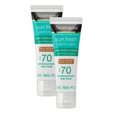 Kit 2 Protetor Solar Neutrogena Oily Skin Pele Negra Fps 70