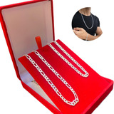 Conjunto Correntinha Masculina Prata 925 + Pulseira Italiana