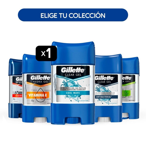 Gel Antitranspirante Gillette 82 Gr - Colección Completa