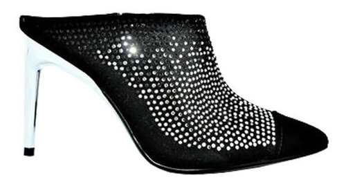 Stiletto Taco Separado Fino En Punta Con Strass-vervz3185