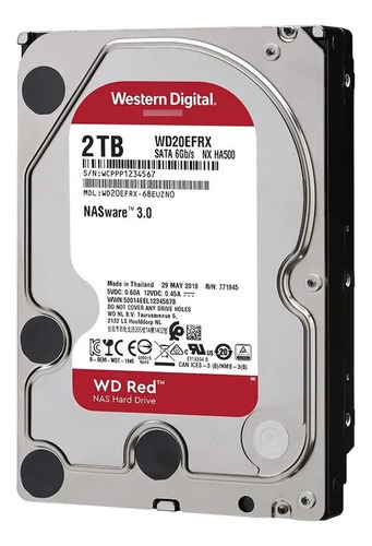 Hd Wd Red Plus Nas 2tb Para Servidor 3.5  - Wd20erfx