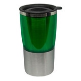 Vaso Térmico 400 Ml Acero Inoxidable Con Tapa Plástica Color Verde Acero Color