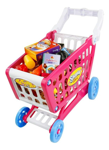 Carrito De Compras Juguetes 46pcs Supermercado Niños