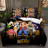 Juego De Cama Queen Size Impreso En 3d, Anime Individual .