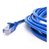 Cabo De Rede 3 Metros Ethernet Cat5 Internet Adsl Rj45 Cor Azul