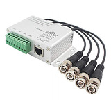 Cctv Balun Hd 720p/1080p De 4 Canales, Bnc A Cat5e Rj45 Utp