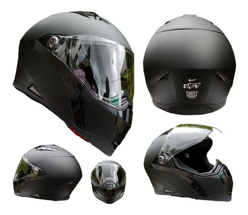 Casco Cerrado Para Moto Kov Jet Solid Negro Mate Tamaño Del Casco L (59-60 Cm)