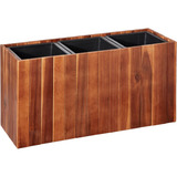 Caja Rectangular De Madera De Acacia De 26 Pulgadas Mac...