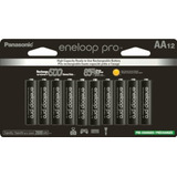 Paquete Eneloop Panasonic Bk-3hcca12fa Pro Aa Baterías Reca