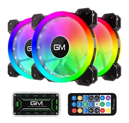 Gim Kb-23 - Ventiladores De Caja Rgb, 3 Unidades