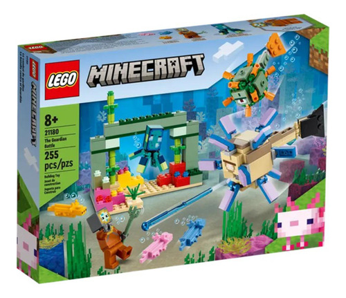 Bloque Lego Minecraft La Batalla Contra El Guardian 255pzas